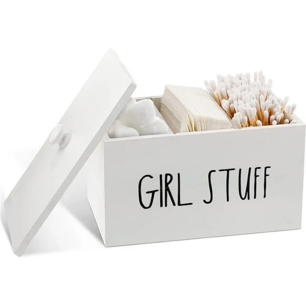 Bathroom Organizer Tampon Storage Container for Bathroom (Blank Style)